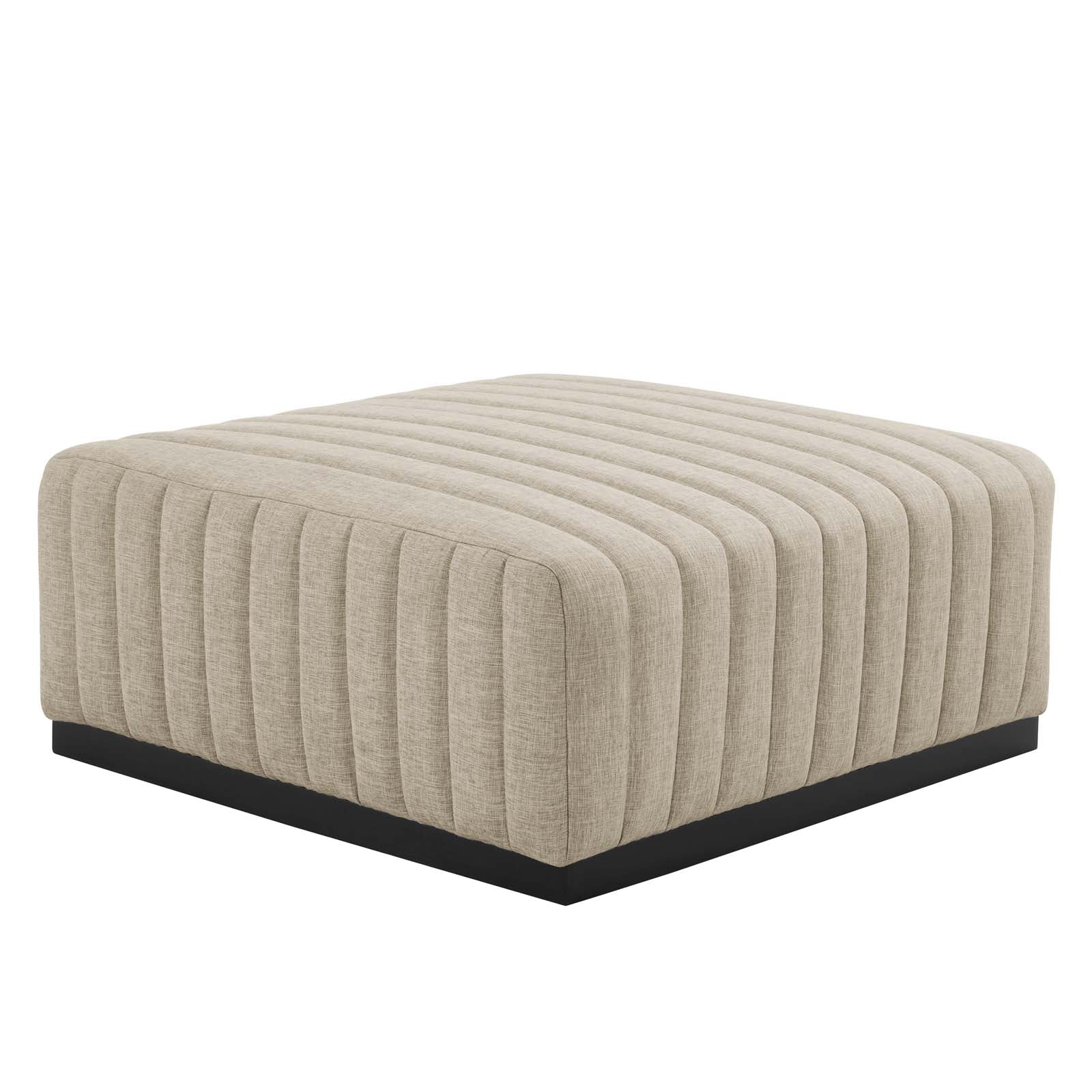 Conjure Channel Tufted Upholstered Fabric Ottoman By Modway - EEI-5501 | Ottomans