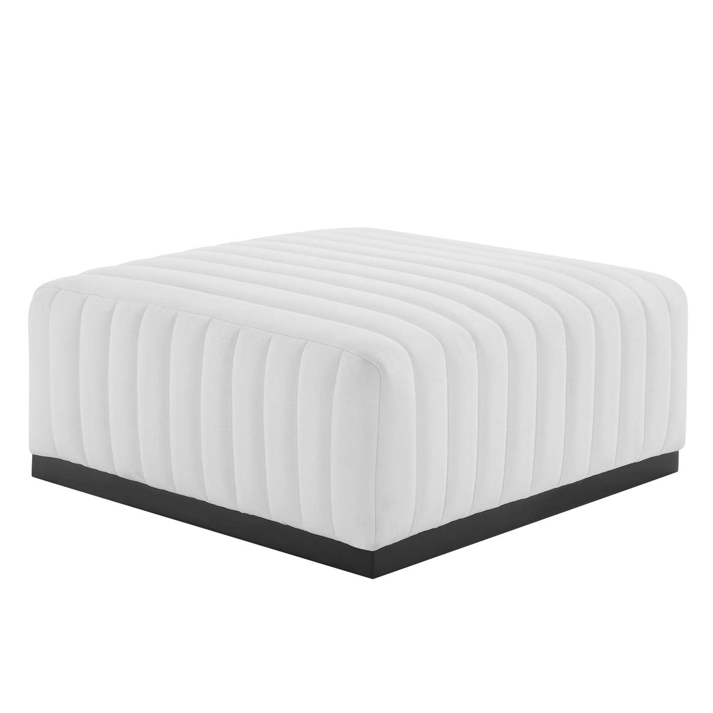 Conjure Channel Tufted Upholstered Fabric Ottoman By Modway - EEI-5501 | Ottomans - 3