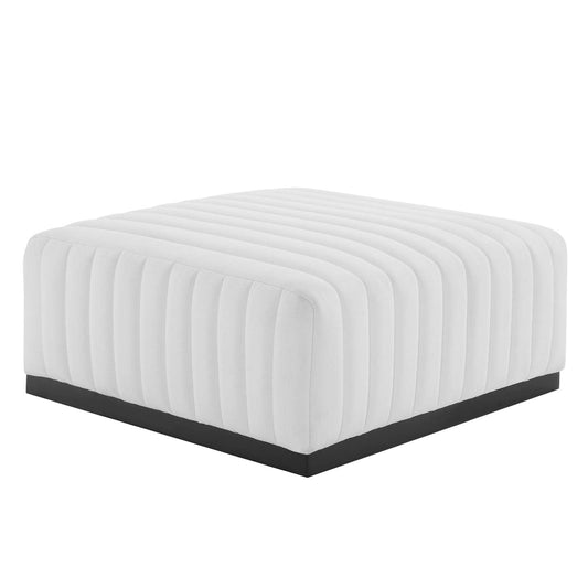 Conjure Channel Tufted Upholstered Fabric Ottoman By Modway - EEI-5501 | Ottomans - 3