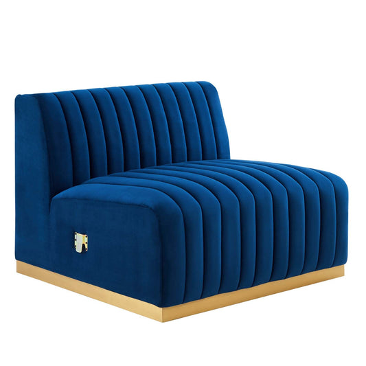 Conjure Channel Tufted Performance Velvet Armless Chair By Modway - EEI-5504 | Lounge Chairs - 4