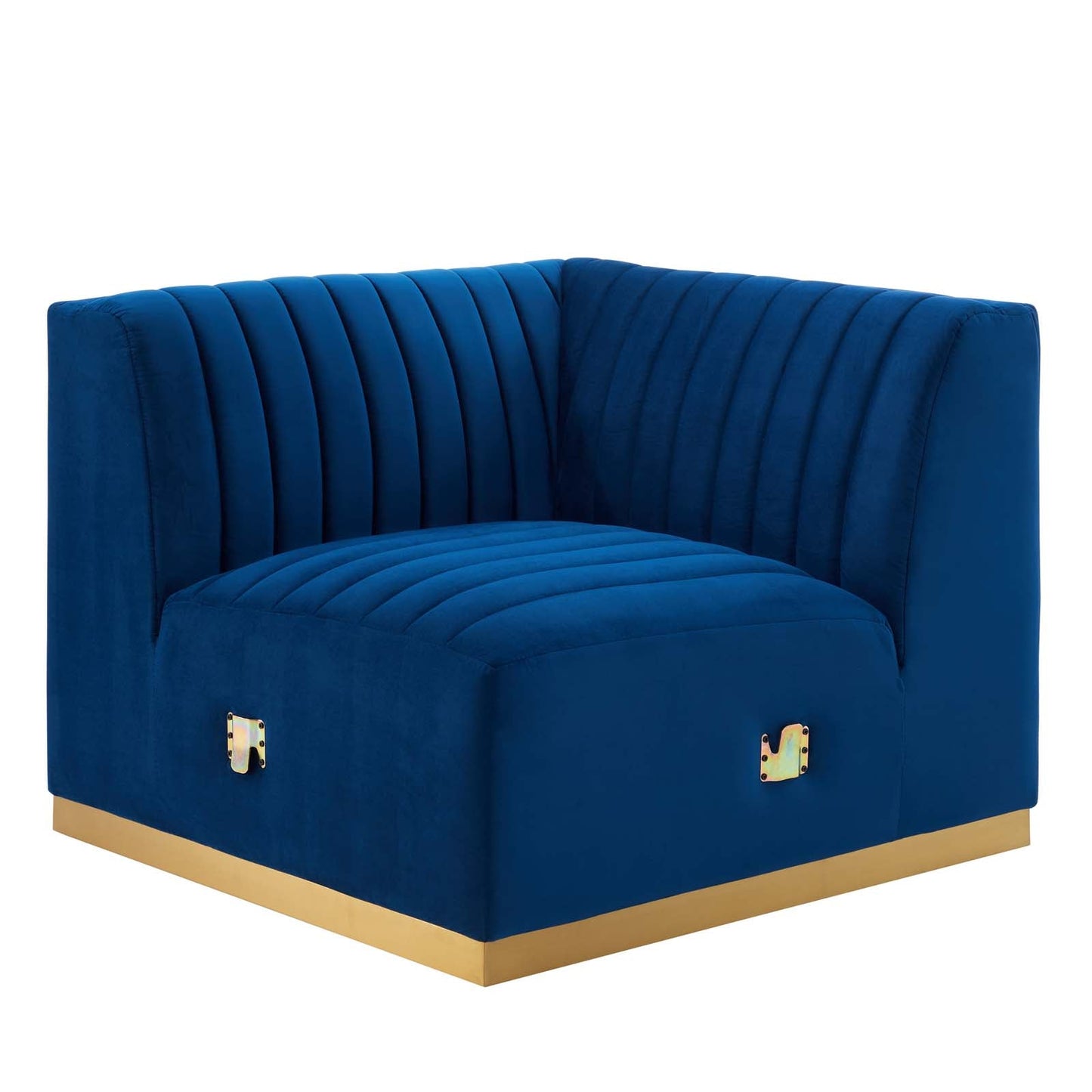 Conjure Channel Tufted Performance Velvet Left Corner Chair By Modway - EEI-5505 | Lounge Chairs - 4