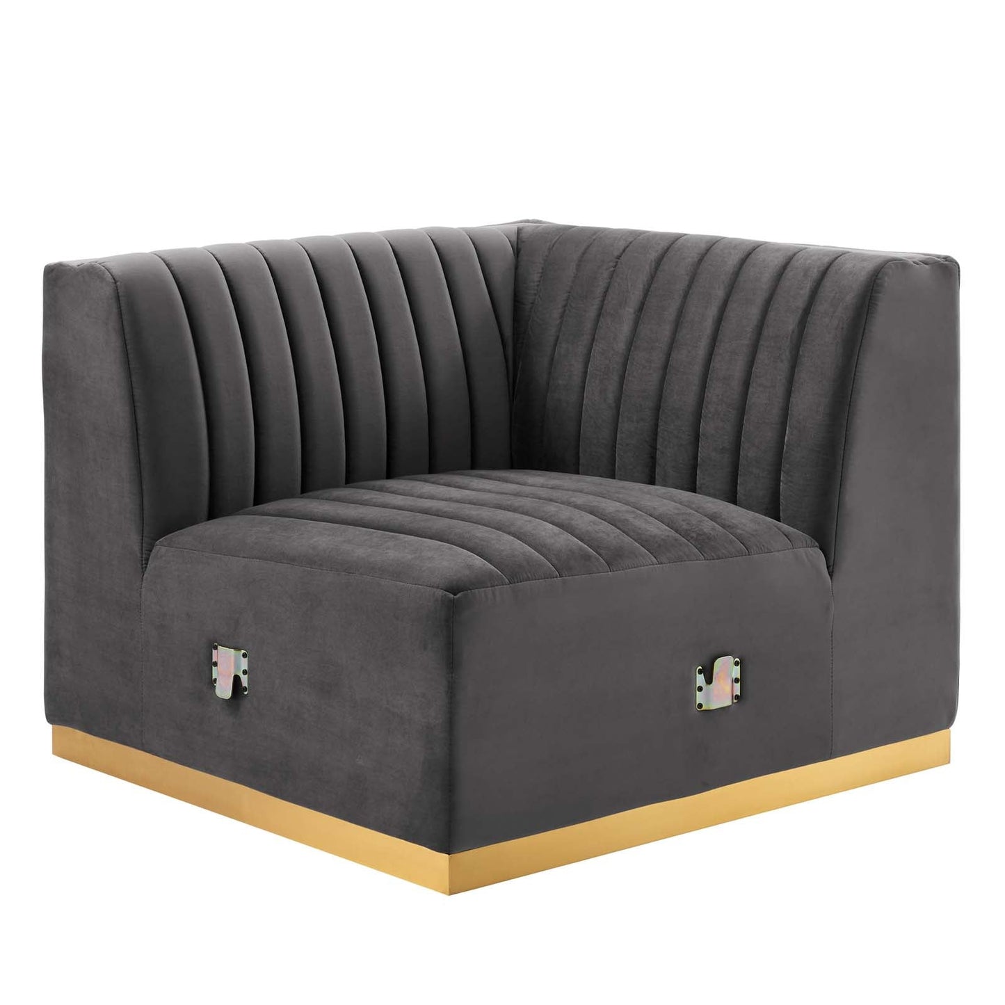 Conjure Channel Tufted Performance Velvet Right Corner Chair By Modway - EEI-5506 | Armchairs - 3