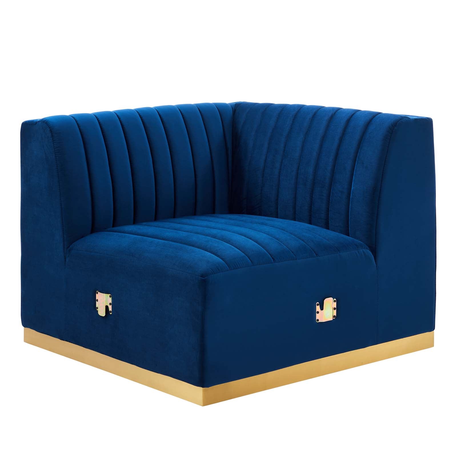Conjure Channel Tufted Performance Velvet Right Corner Chair By Modway - EEI-5506 | Armchairs - 4