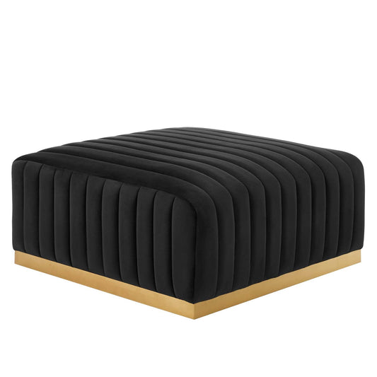 Conjure Channel Tufted Performance Velvet Ottoman By Modway - EEI-5507 | Ottomans