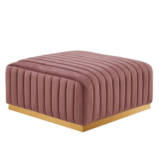 Conjure Channel Tufted Performance Velvet Ottoman By Modway - EEI-5507 | Ottomans - 2