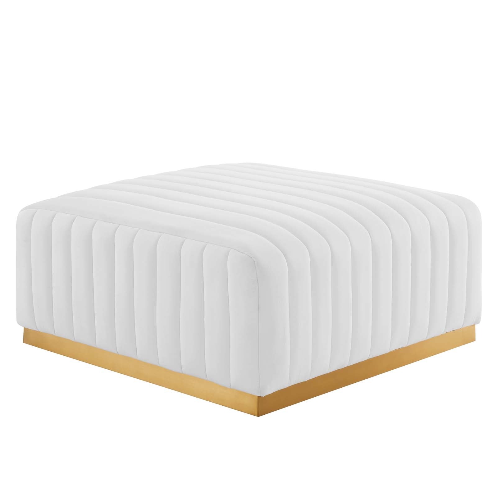 Conjure Channel Tufted Performance Velvet Ottoman By Modway - EEI-5507 | Ottomans - 5