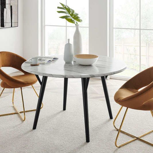 Modway Gallant 50" Round Performance Artificial Marble Dining Table | Dining Tables | Modishstore