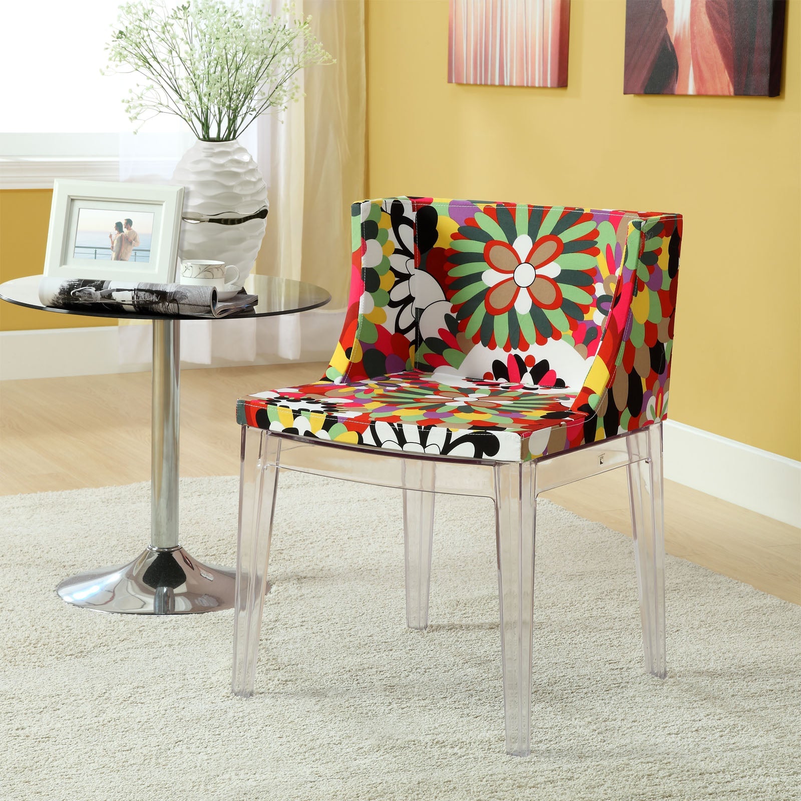 Modway Flower Dining Side Chair - Clear | Dining Chairs