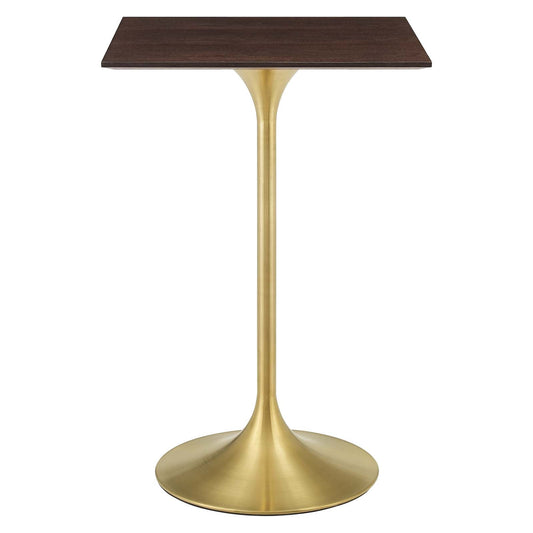 Modway Lippa 28" Square Wood Bar Table | Dining Tables | Modishstore