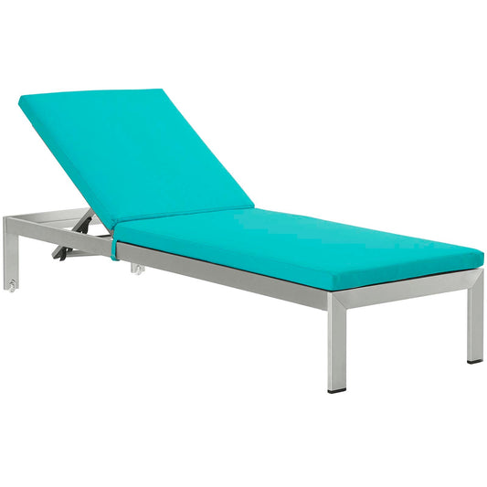 Shore Outdoor Patio Aluminum Chaise with Cushions By Modway | Outdoor Recliners & Lounge Chairs | Modishstore-7