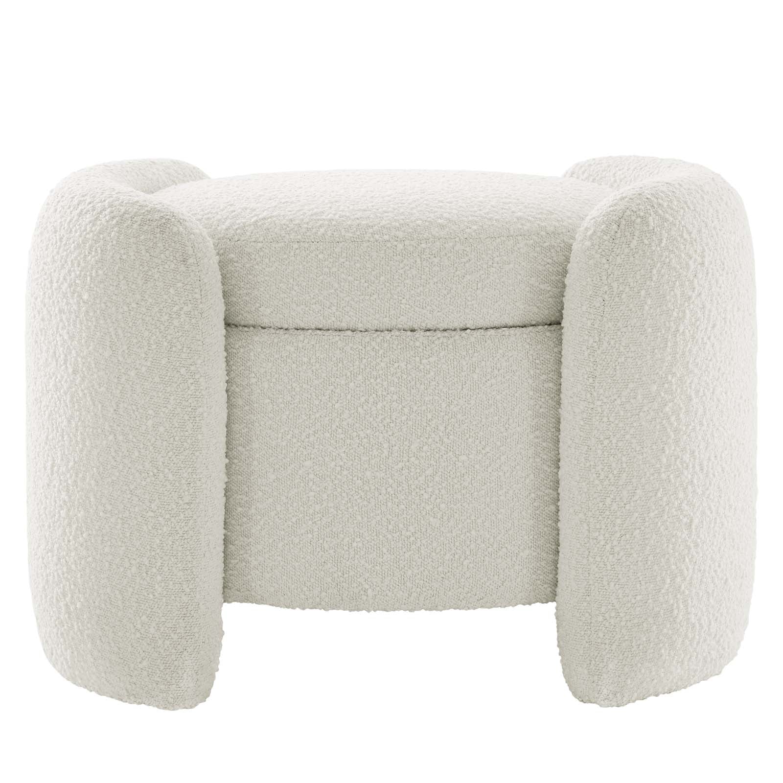 Modway Nebula Boucle Upholstered Upholstered Ottoman | Ottomans | Modishstore