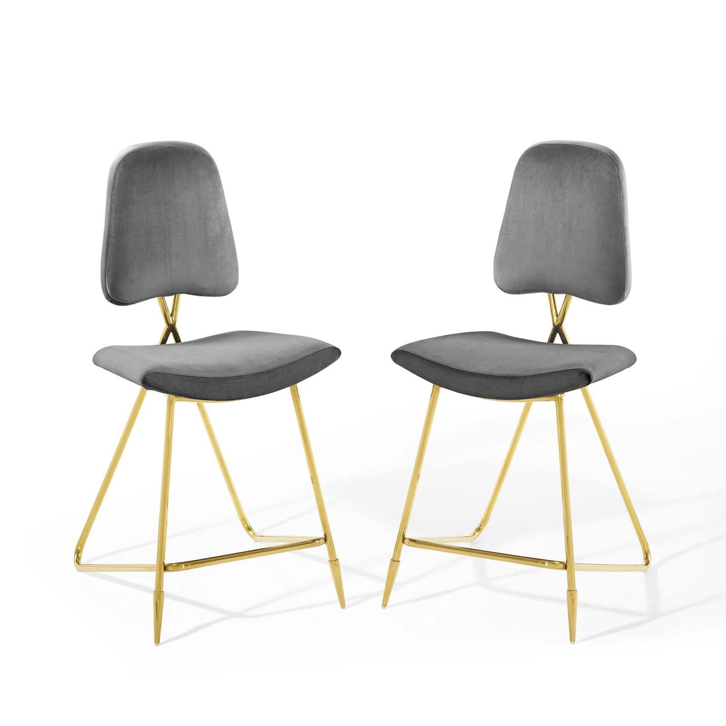 Ponder Counter Stool Performance Velvet Set of 2 By Modway | Counter Stools | Modishstore-2