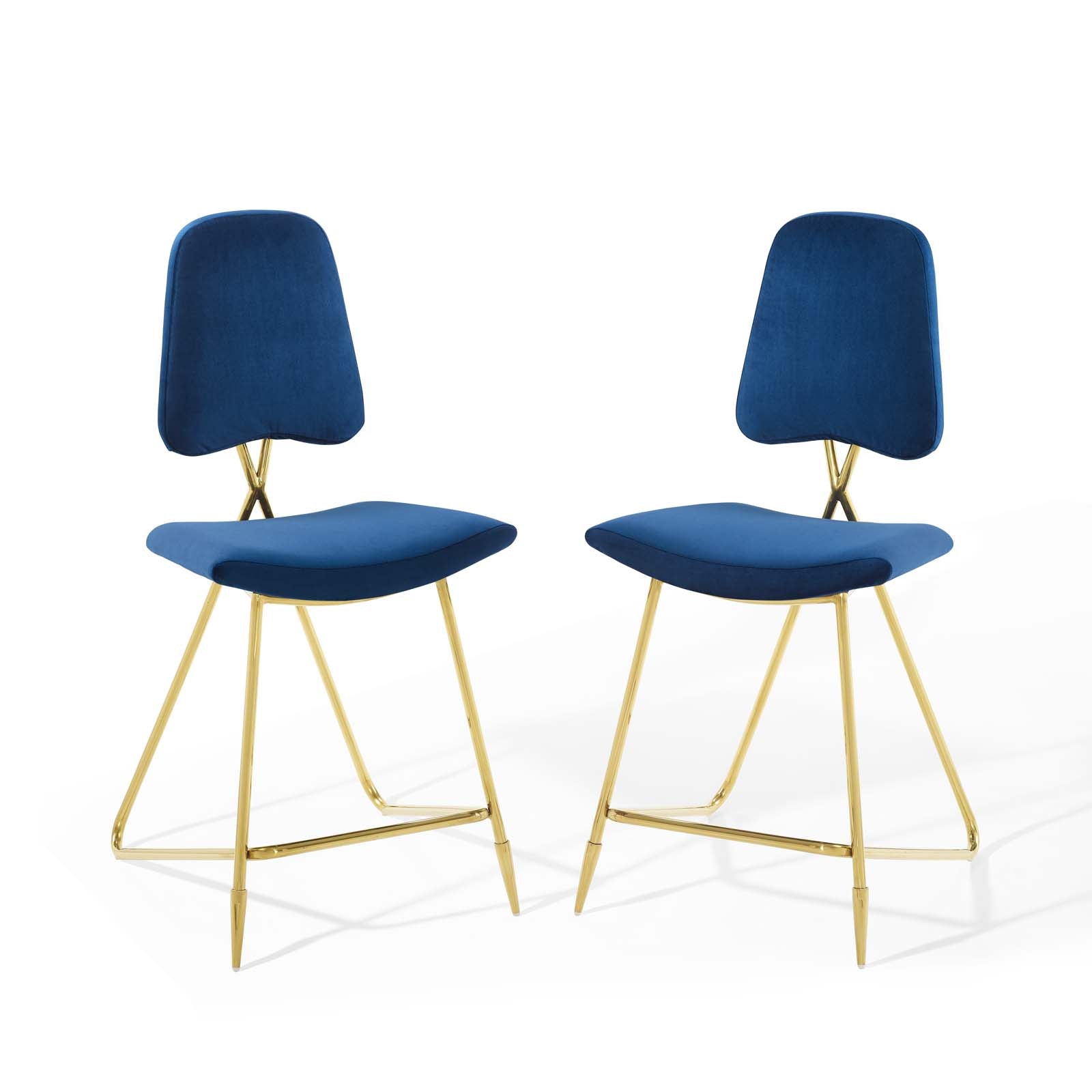 Ponder Counter Stool Performance Velvet Set of 2 By Modway | Counter Stools | Modishstore-3