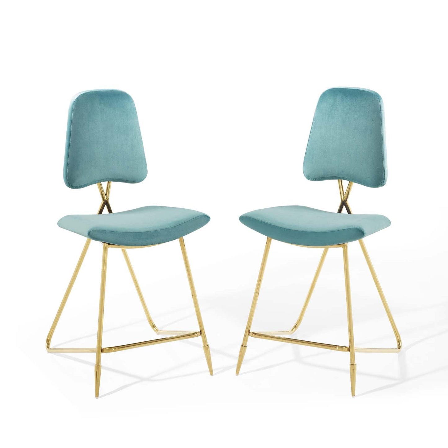 Ponder Counter Stool Performance Velvet Set of 2 By Modway | Counter Stools | Modishstore-4