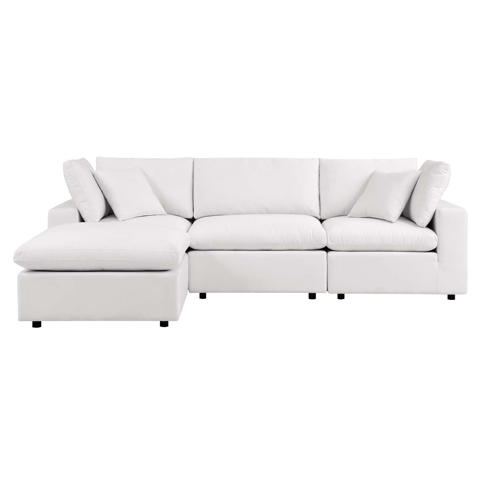 Modway Commix 4-Piece Outdoor Patio Sectional Sofa | Outdoor Sofas, Loveseats & Sectionals | 