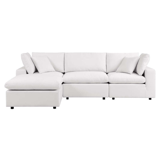 Modway Commix 4-Piece Outdoor Patio Sectional Sofa | Outdoor Sofas, Loveseats & Sectionals | 