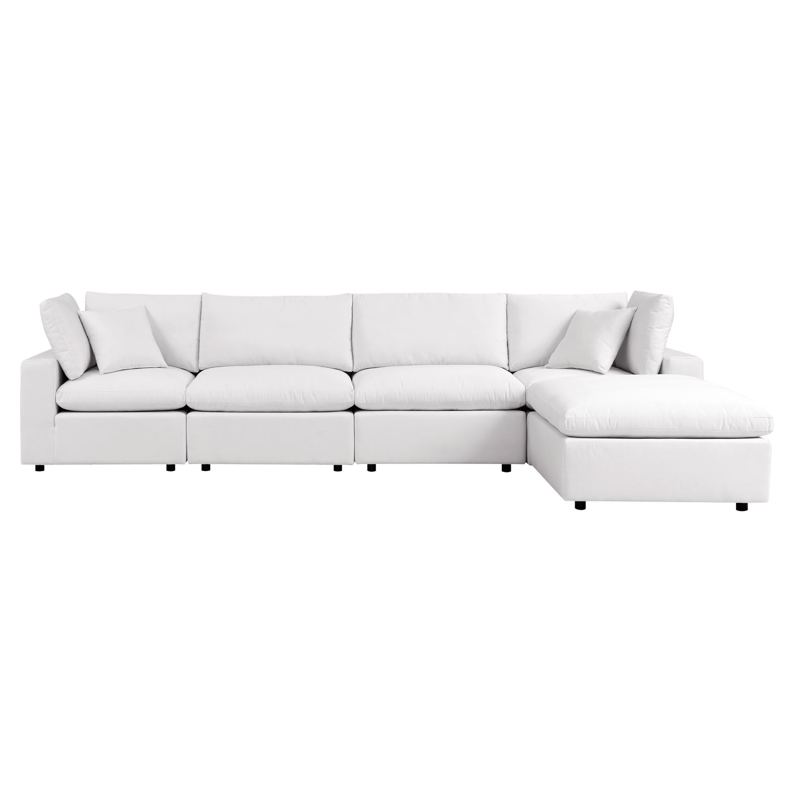Modway Commix 5-Piece Outdoor Patio Sectional Sofa | Outdoor Sofas, Loveseats & Sectionals | 