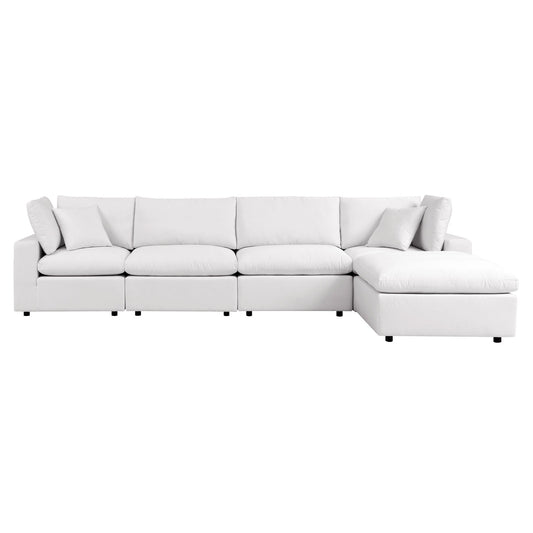 Modway Commix 5-Piece Outdoor Patio Sectional Sofa | Outdoor Sofas, Loveseats & Sectionals | 
