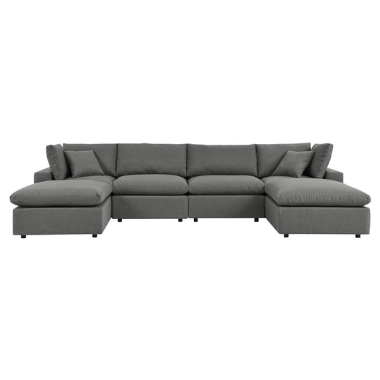 Modway Commix 6-Piece Outdoor Patio Sectional Sofa | Outdoor Sofas, Loveseats & Sectionals