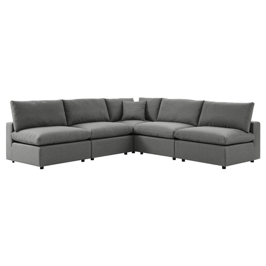 Modway Commix 5-Piece Outdoor Patio Sectional Sofa | Outdoor Sofas, Loveseats & Sectionals