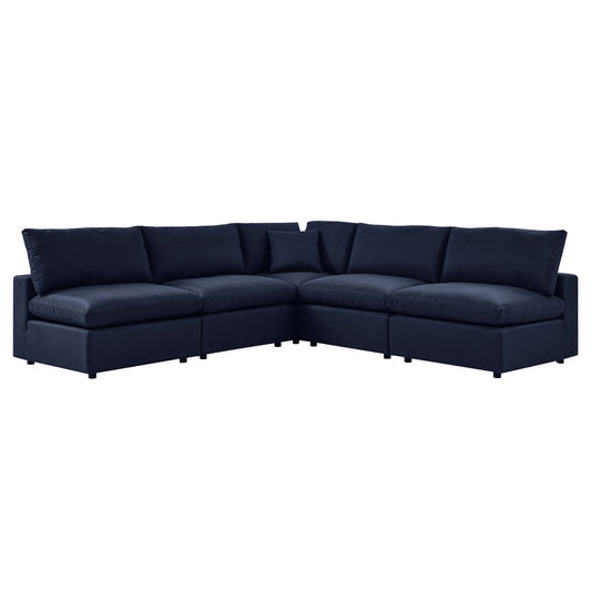 Modway Commix 5-Piece Outdoor Patio Sectional Sofa | Outdoor Sofas, Loveseats & Sectionals | 