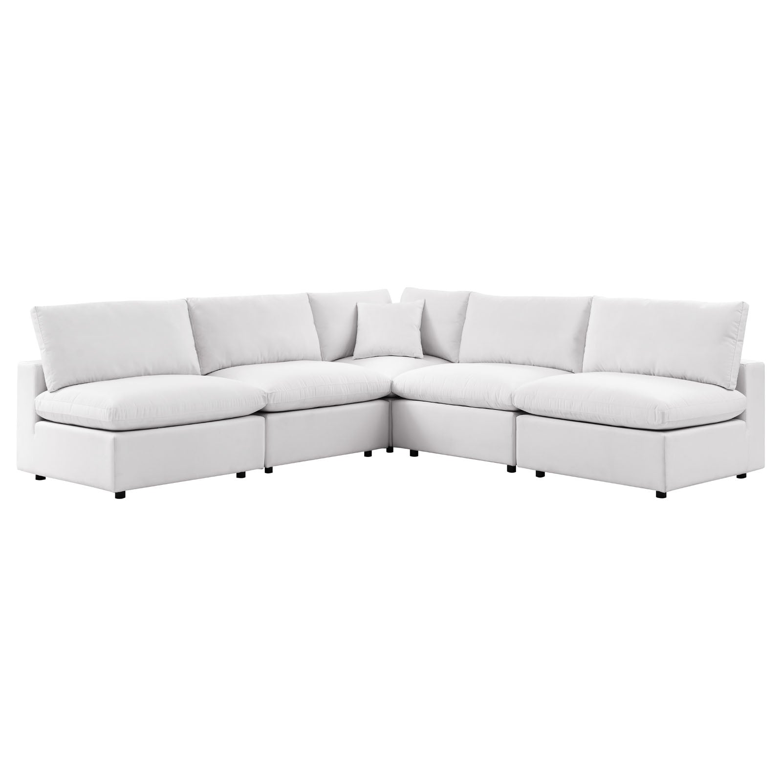 Modway Commix 5-Piece Outdoor Patio Sectional Sofa | Outdoor Sofas, Loveseats & Sectionals | 