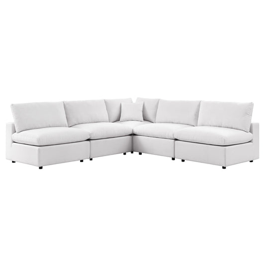 Modway Commix 5-Piece Outdoor Patio Sectional Sofa | Outdoor Sofas, Loveseats & Sectionals | 