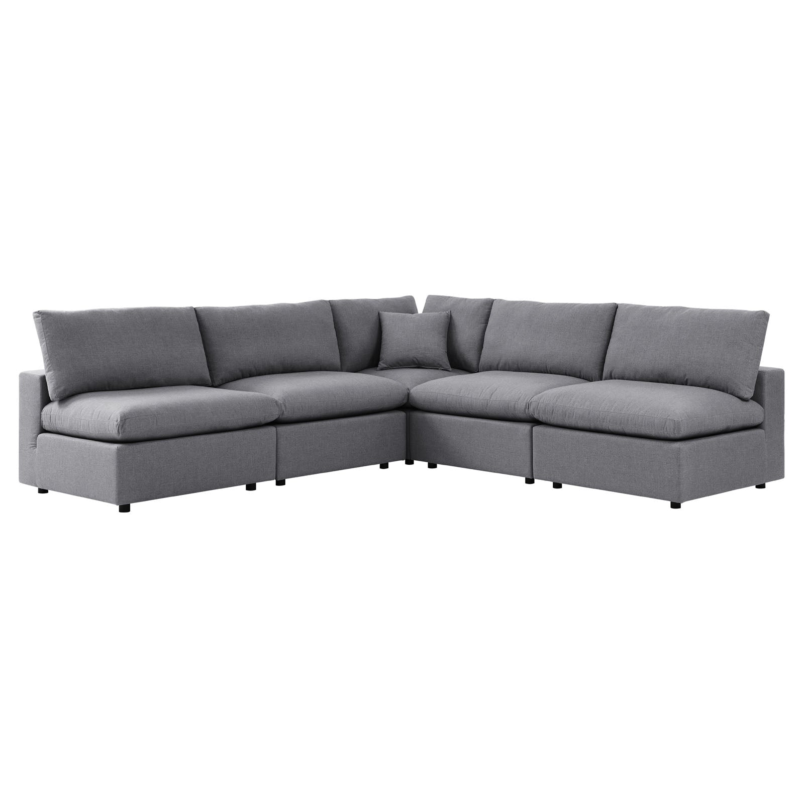 Modway Commix 5-Piece Sunbrella® Outdoor Patio Sectional Sofa | Outdoor Sofas, Loveseats & Sectionals | 