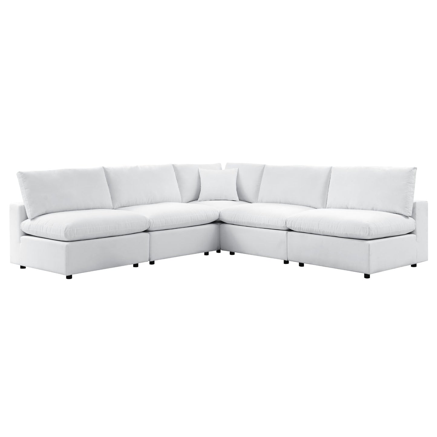Modway Commix 5-Piece Sunbrella® Outdoor Patio Sectional Sofa | Outdoor Sofas, Loveseats & Sectionals | 