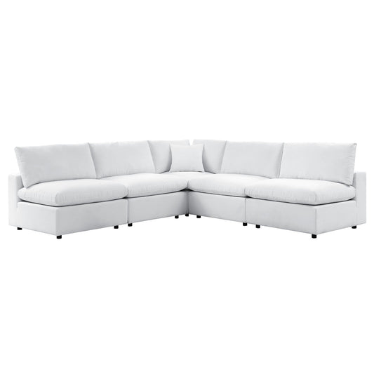Modway Commix 5-Piece Sunbrella® Outdoor Patio Sectional Sofa | Outdoor Sofas, Loveseats & Sectionals | 