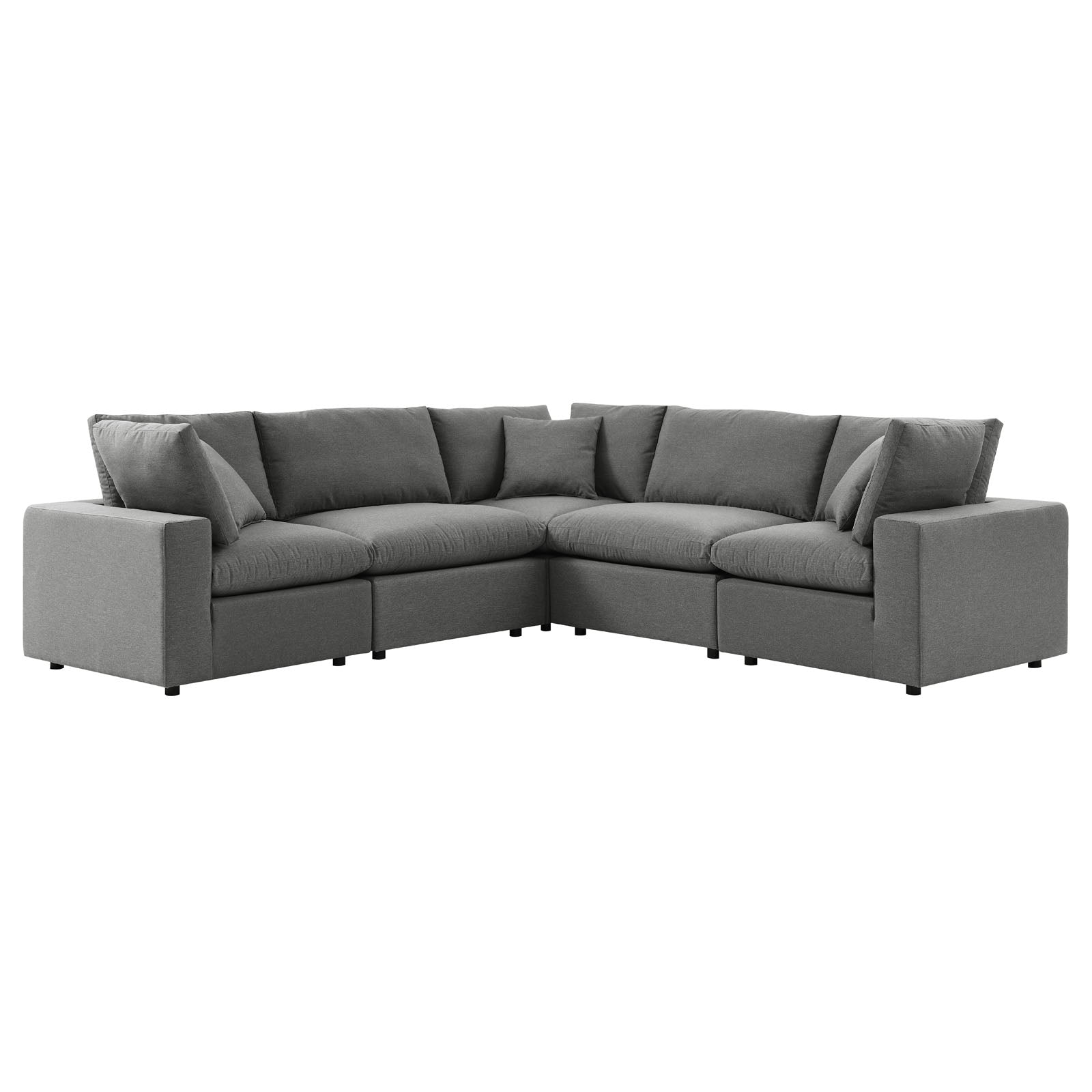 Modway Commix 5-Piece Outdoor Patio Sectional Sofa | Outdoor Sofas, Loveseats & Sectionals