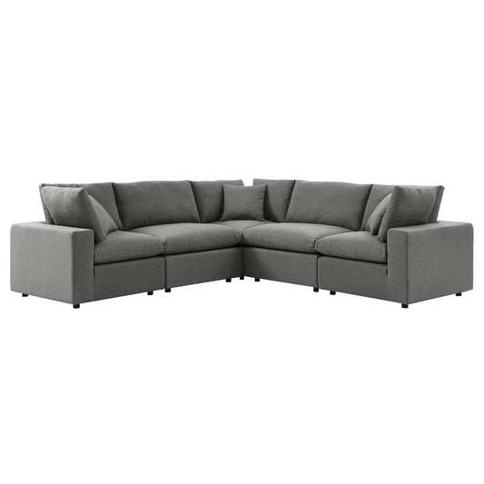 Modway Commix 5-Piece Outdoor Patio Sectional Sofa | Outdoor Sofas, Loveseats & Sectionals