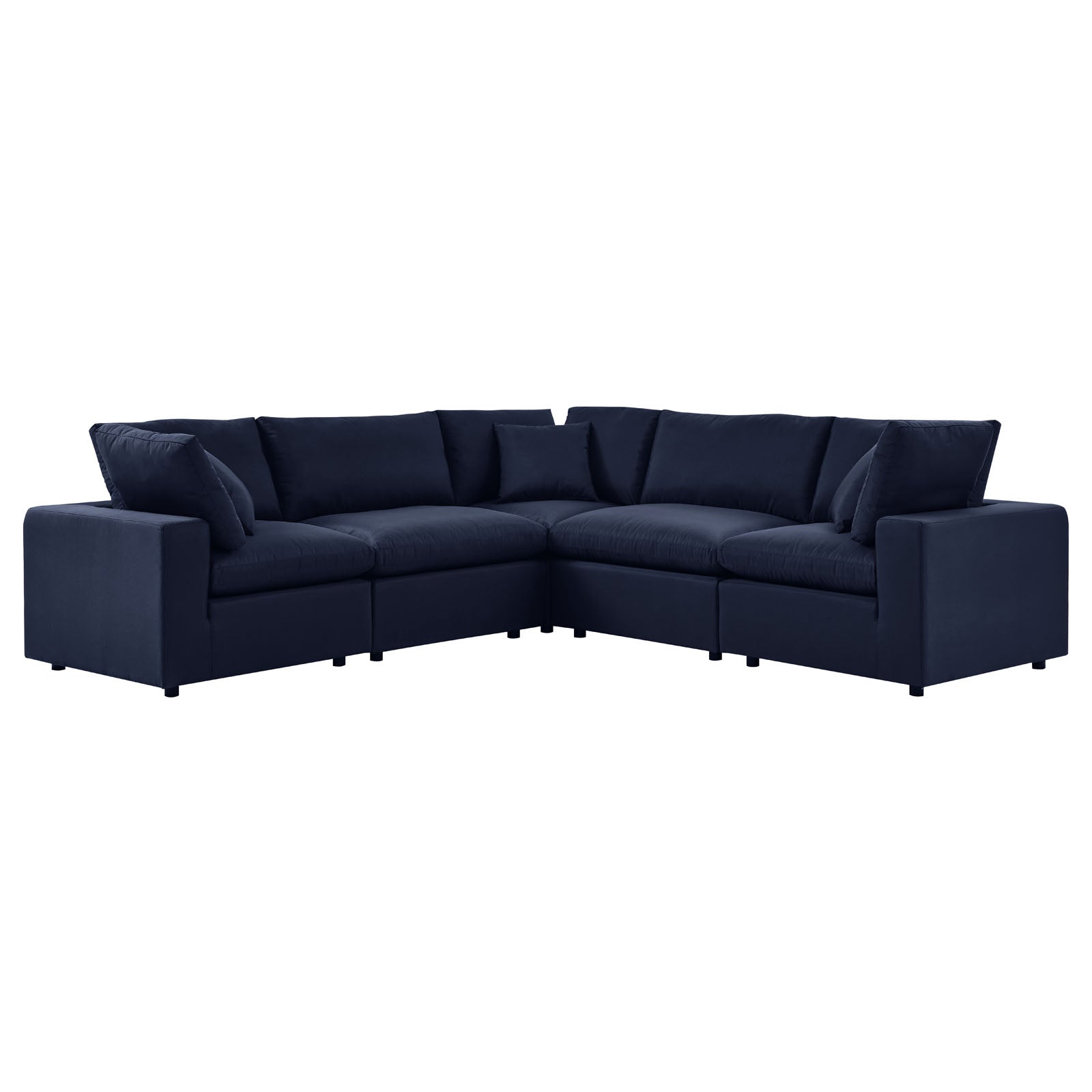 Modway Commix 5-Piece Outdoor Patio Sectional Sofa | Outdoor Sofas, Loveseats & Sectionals | 