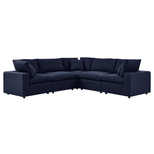 Modway Commix 5-Piece Outdoor Patio Sectional Sofa | Outdoor Sofas, Loveseats & Sectionals | 