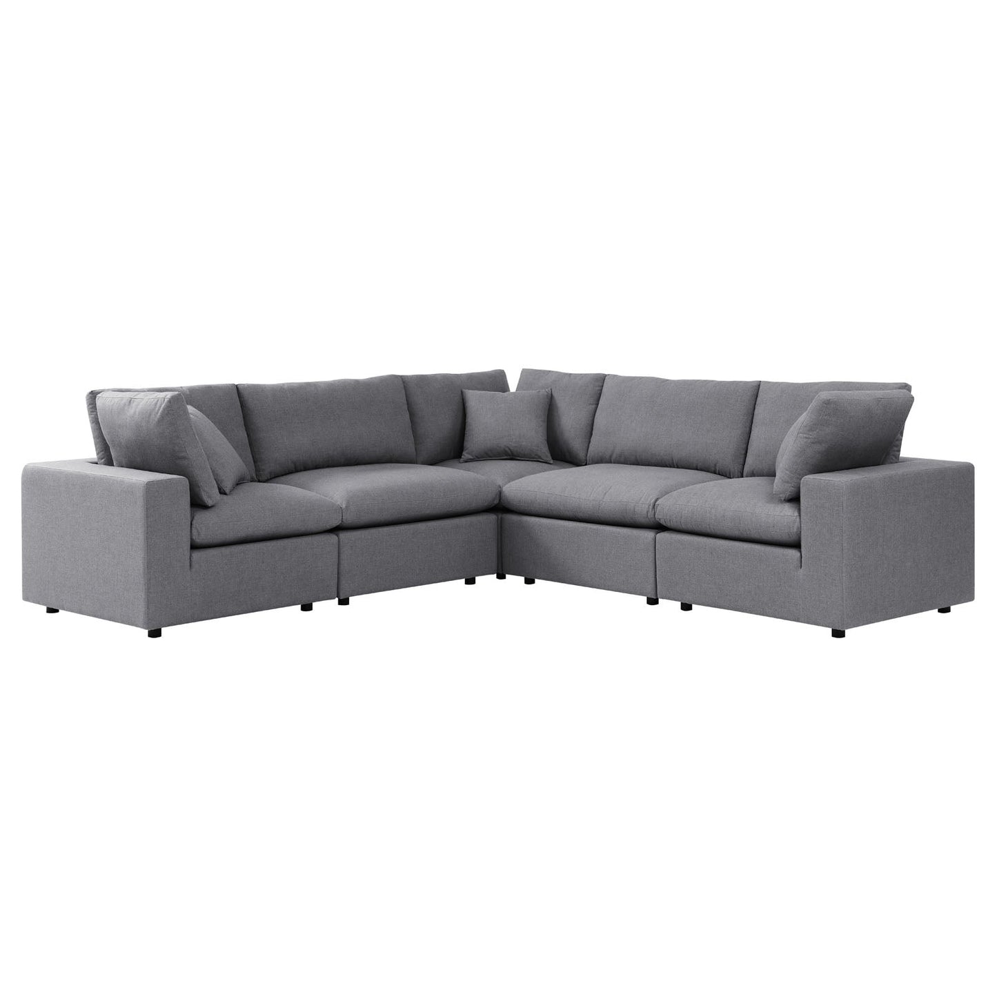Modway Commix 5-Piece Sunbrella® Outdoor Patio Sectional Sofa | Outdoor Sofas, Loveseats & Sectionals | 