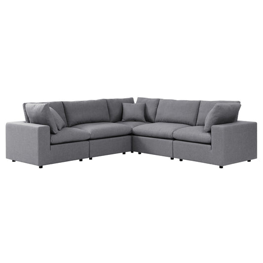 Modway Commix 5-Piece Sunbrella® Outdoor Patio Sectional Sofa | Outdoor Sofas, Loveseats & Sectionals | 