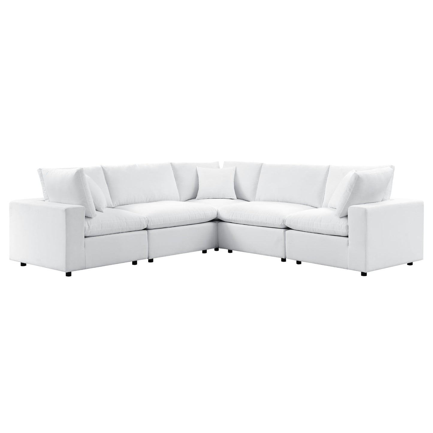 Modway Commix 5-Piece Sunbrella® Outdoor Patio Sectional Sofa | Outdoor Sofas, Loveseats & Sectionals | 