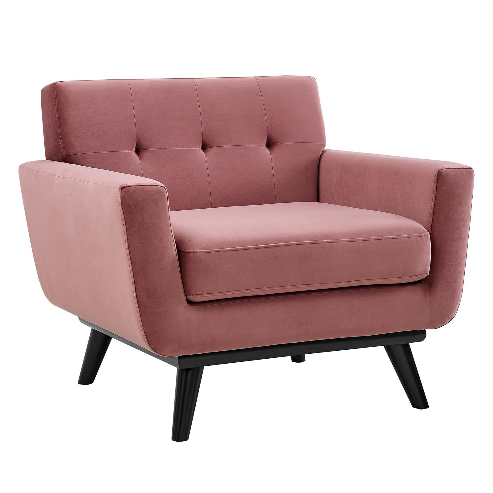 Engage Performance Velvet Armchair By Modway | Armchairs - 2