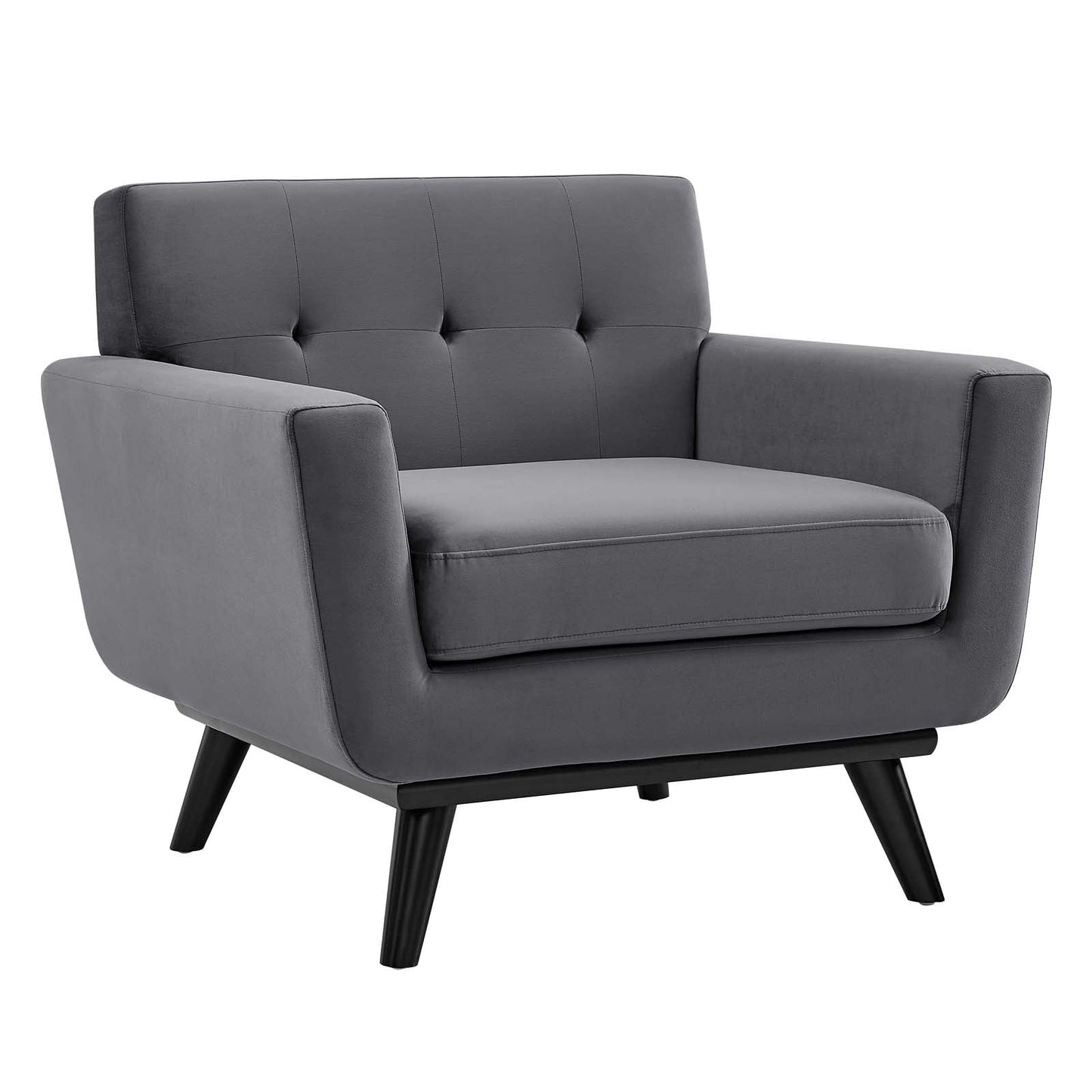 Engage Performance Velvet Armchair By Modway | Armchairs - 3
