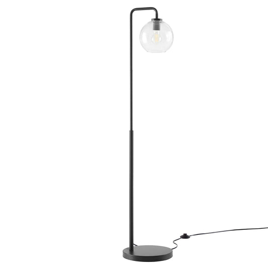 Silo Glass Globe Glass And Metal Floor Lamp By Modway - EEI-5616-BLK | Floor Lamps |  Modishstore