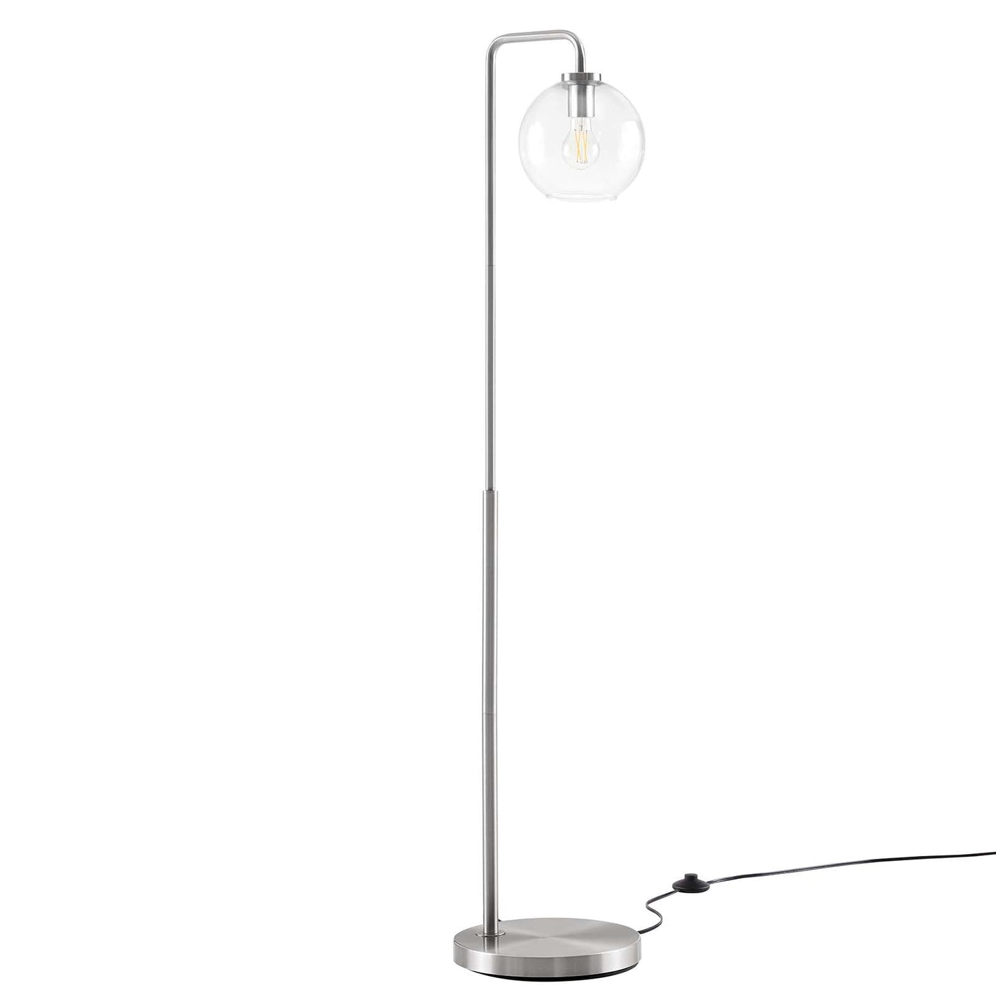 Silo Glass Globe Glass And Metal Floor Lamp By Modway - EEI-5616-BLK | Floor Lamps |  Modishstore - 3