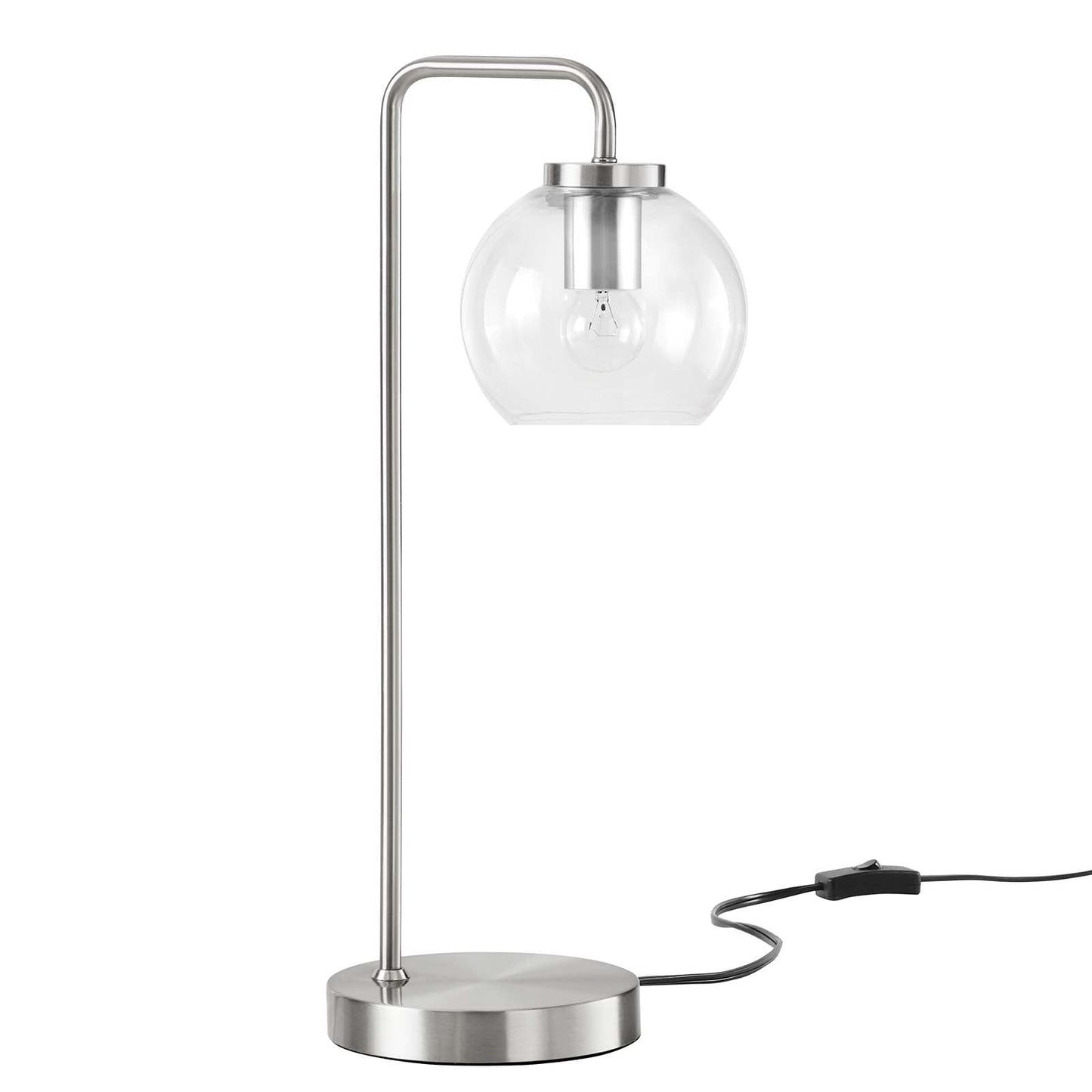 Silo Glass Globe Glass And Metal Table Lamp By Modway - EEI-5617-BLK | Table Lamps |  Modishstore - 3