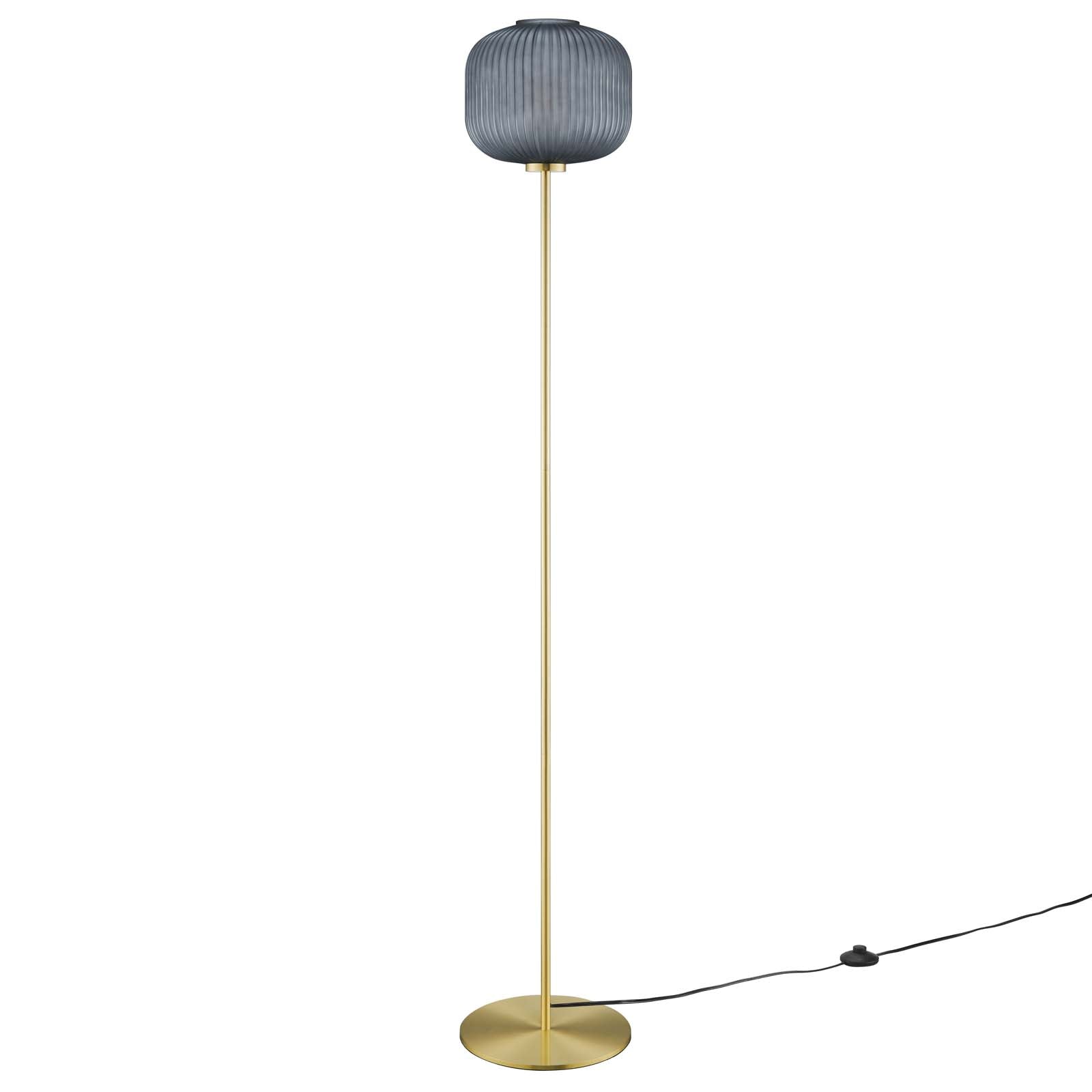Reprise Glass Sphere Glass And Metal Floor Lamp By Modway - EEI-5623-BLK-SBR | Floor Lamps |  Modishstore