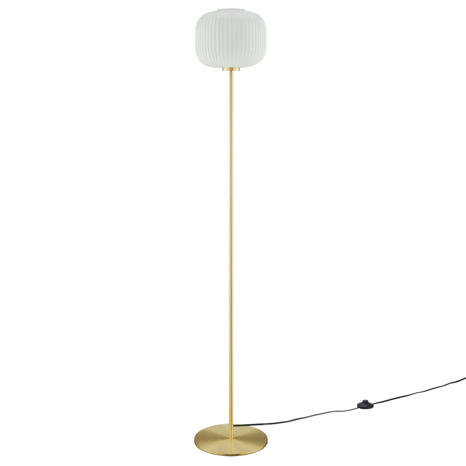 Reprise Glass Sphere Glass And Metal Floor Lamp By Modway - EEI-5623-BLK-SBR | Floor Lamps |  Modishstore - 2