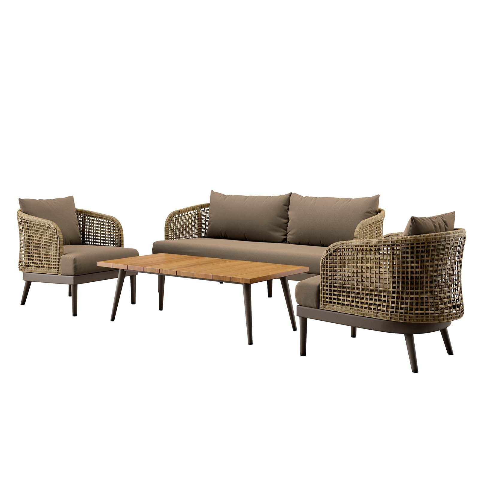 Meadow 4-Piece Outdoor Patio Set By Modway - EEI-5672 | Outdoor Sofas, Loveseats & Sectionals