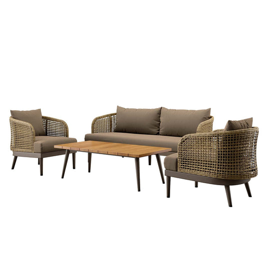 Meadow 4-Piece Outdoor Patio Set By Modway - EEI-5672 | Outdoor Sofas, Loveseats & Sectionals
