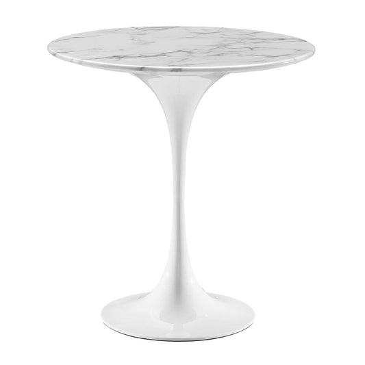 Lippa 20" Round Artificial Marble Side Table By Modway | Side Tables - 2