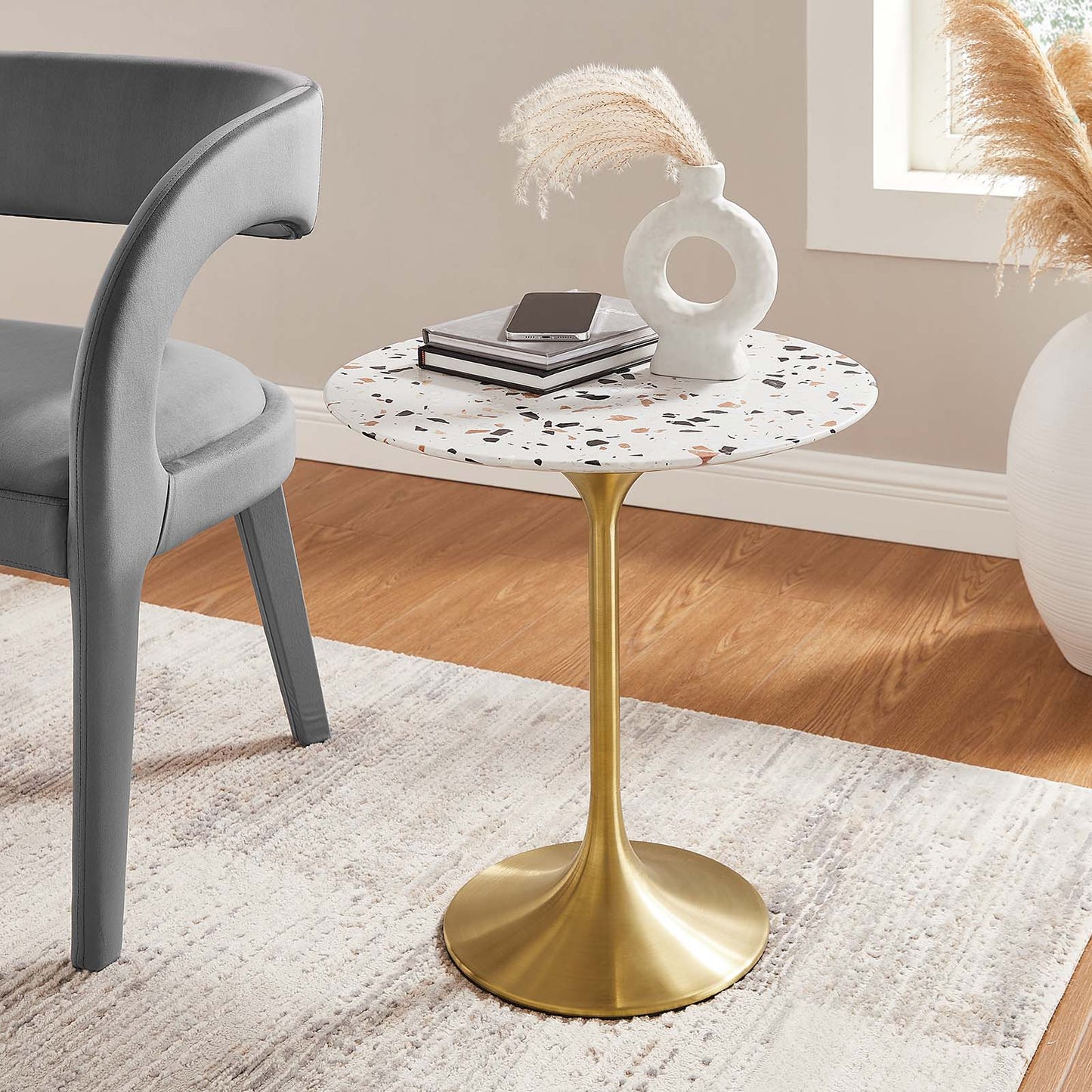 Lippa 20" Round Terrazzo Side Table By Modway - EEI-5687 | Side Tables