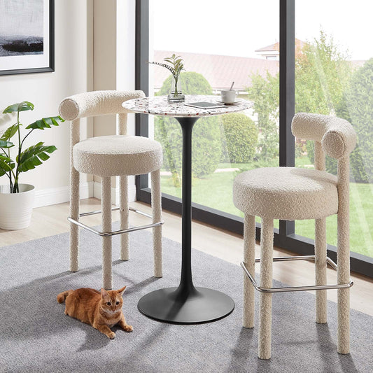 Lippa 28" Round Terrazzo Bar Table By Modway - EEI-5709 | Bar Tables