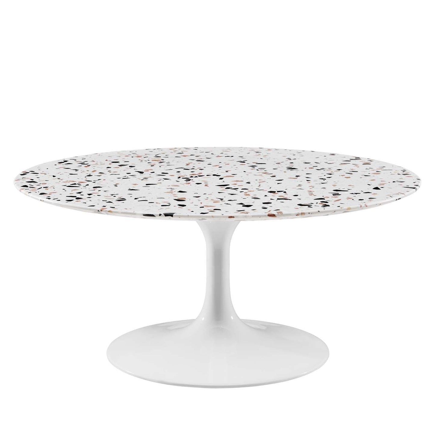 Lippa 36" Round Terrazzo Coffee Table By Modway - EEI-5719-WHI-WHI | Coffee Tables |  Modishstore